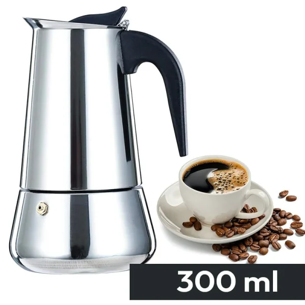 Cafetera Acero Inoxidable Italiana 6 Tazas
